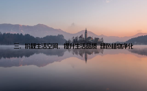 三、扮靓生活空间, 提升生活品质 绿色植物净化空气研究表明, 绿色植物具有净化空气、吸收有害物质的作用
