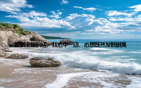 听到老板的话, 我心中一动, 心想既然发财树寓意着财运, 那我就买一盆回来养养, 说不定真的能给我带来好运呢! 于是, 我毫不犹豫地买下了那盆发财树, 小心翼翼地将其带回了家