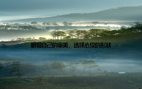 根据自己的审美, 选择心仪的形状