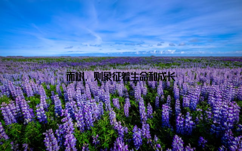 而树, 则象征着生命和成长