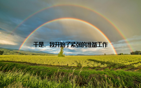 于是, 我开始了紧张的准备工作