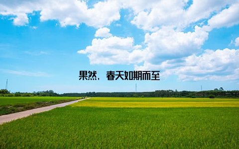 果然, 春天如期而至